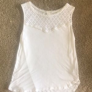 H&M white lace tank top